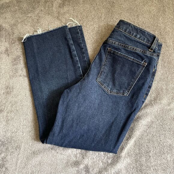 Harper Heritage Jeans Women's Size 30 High Rise Straight Raw Hem Stretch Cropped - Picture 11 of 11